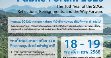 ขอเชิญเข้าร่วมงานประชุมวิชาการสาธารณะเครือข่ายวิชาการเพื่อการพัฒนาที่ยี่งยืนประเทศไทย ครั้งที่ 2 ประจำปี พ.ศ. 2568