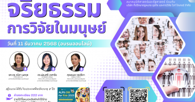ประชาสัมพันธ์อบรมจริยธรรมการวิจัยในมนุษย์ ครั้งที่ 11/2568