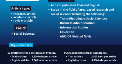 ขอเชิญชวนส่งบทความเพื่อเผยแพร่ในวารสาร