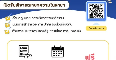 ขอเชิญชวนส่งบทความเพื่อรับการพิจารณาตีพิมพ์เผยแพร่ลงในวารสารวิชาการ