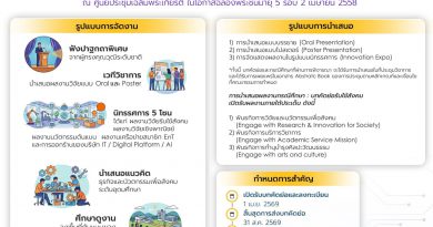 ขอเชิญชวนส่งบทคัดย่อนำเสนอในงาน “มหกรรมงานวิจัยรับใช้สังคมและนวัตกรรมเชิงพาณิชย์” ภายใต้ “งานประชุมวิชาการระดับชาติ Engagement Thailand ครั้งที่ 11 และ Mahasarakham Innovation Expo 2026”